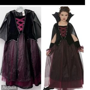 Way To Celebrate! Halloween Vampire‎ Costume Girls Medium/Large (7/8) Spooky